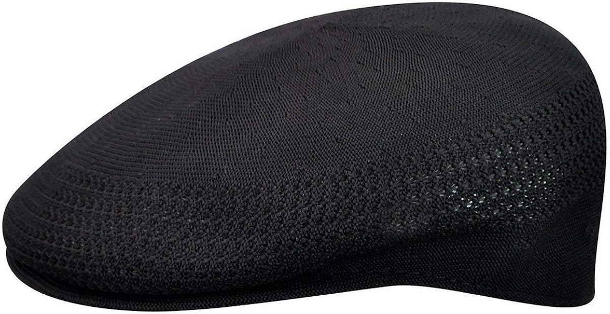 Kangol Mens Iconic 504 Tropic Ventair Flat Cap Black/Silver 2XL (63cm