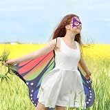 ADAKEL 6 Pieces Kids Butterfly Wings Costume Set for Girls Halloween Party view 7