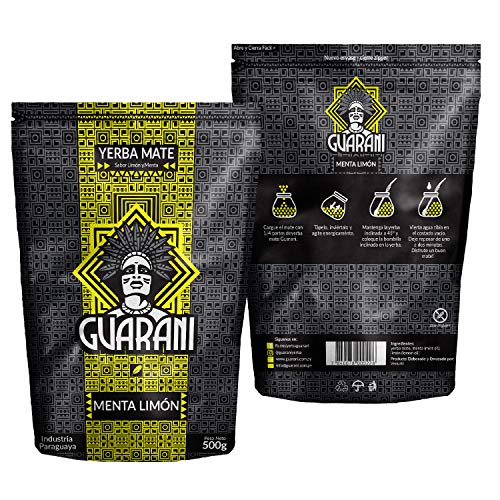 Mate Tee Guarani Menta-Limon Mate Tee Elaborada Yerba Mate aus Paraguay groÃes Paket (500g) – Bild 4