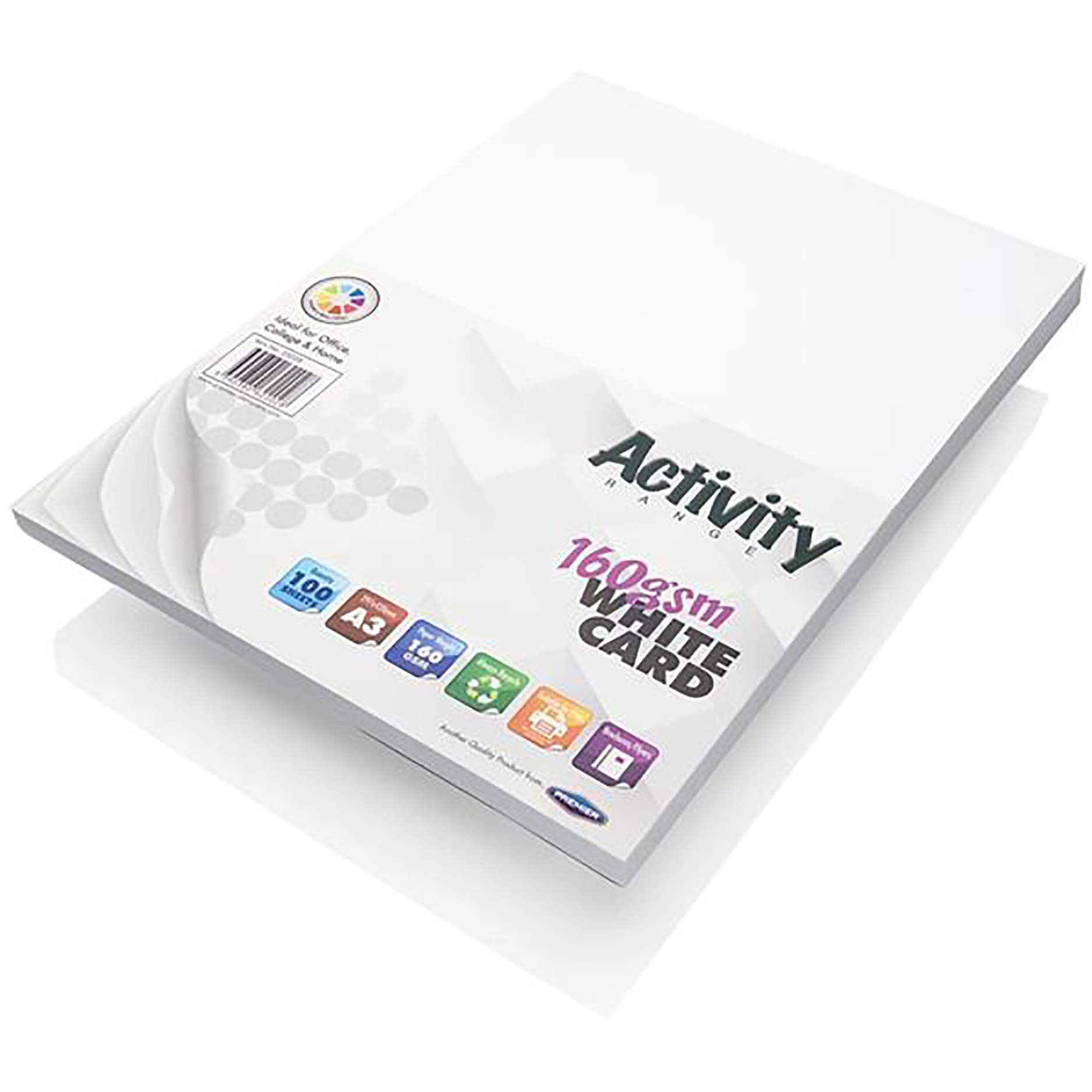 Premier Stationery A3 Card, 160 Gsm Coloured Card, For School, Office & Home, Printer Paper, Ideal For Scrapbooking, Art & Craft, Flyers (White Card - Pack Of 100 Art Card)