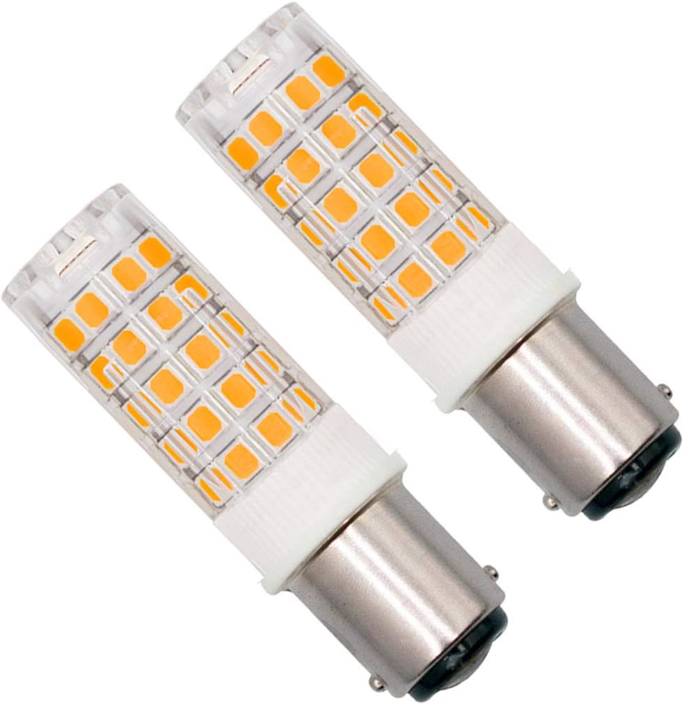 Dimmable BA15D LED Light Bulb 4W AC 220V-240V SBC Small Double Bayonet Cap 40W Halogen Warm White 3000K Great for The Sewing Machine/Refrigerator/Cooker Hood/Appliance Lamps-Pack of 2