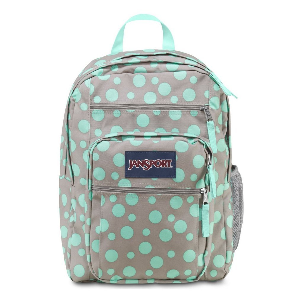 Jansport Big Student Backpack Shady Grey/white Dots IUCN Water
