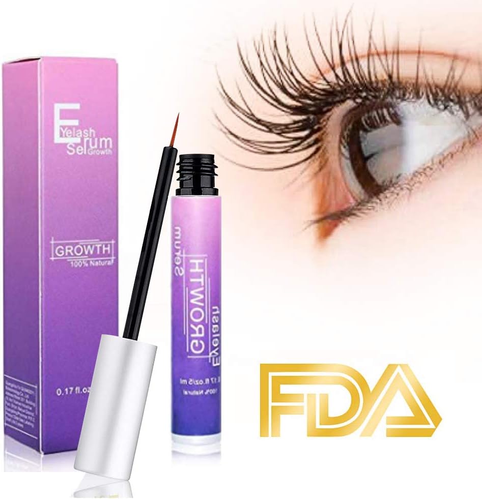 Eyelash growth serum Eyelash Growth Enhancer & Brow Serum for Long, Luscious Lashes and Eyebrows No-irritating formula 5ml)