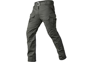 CARWORNIC Gear Men's Tactical Cargo Pants Waterpoof Lightweight Rip Stop EDC Military Combat Trousers