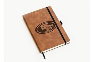 NFL Rico Industries San Francisco 49ers Brown Laser Engraved Small Notepad Journal/Notepad 8.25" x 5.25"- Office Accessory