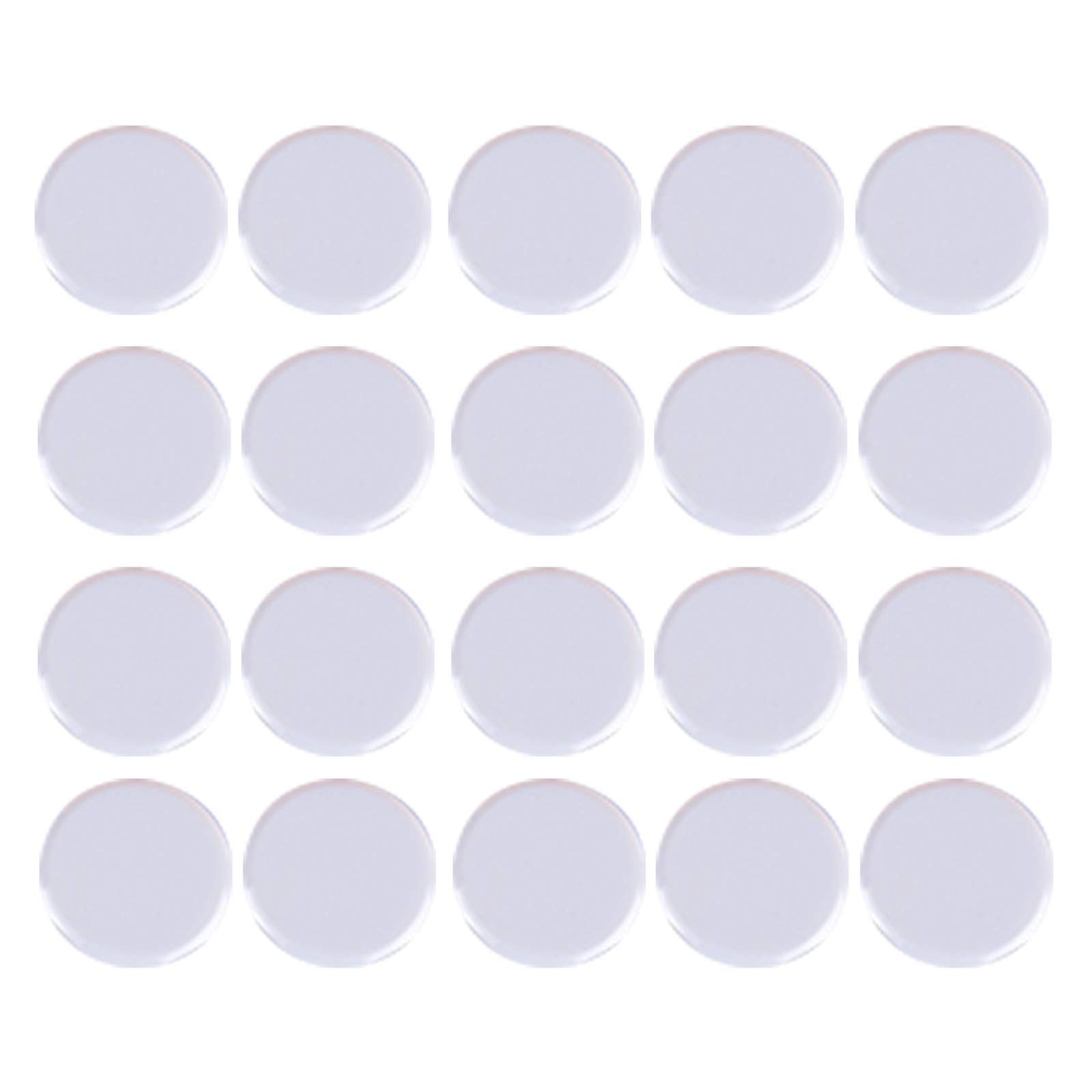 20-Piece White Magnets whiteboard Button Round Plastic for The Office School, 30 mm (White)
