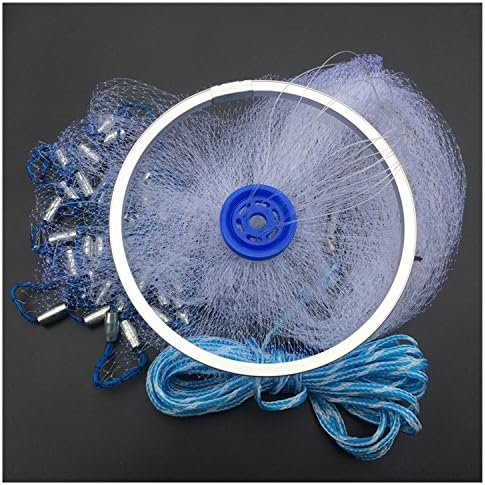 Fishing Men Handmade American Saltwater Fishing Cast Net with Heavy Duty Real Lead Weights for Bait Trap Fish with Throw net Thread Net Fishing Tool