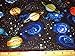 Black OUTER SPACE Galaxy Planets Solar System 1 Fat Quarter 18