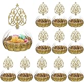 12PCS Candy Boxes with Lid Candy Containers for Ramadan Eid Mubarak Islamic Party Decor Treat Boxes Wedding Favor Boxes Decorating Ornament Container Storage Container Candy Jars for Party