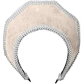 BPURB Victorian Vintage Headwear for Women Elizabethan Tudor Coronet Pilgrim Costume Accessory Anne Boleyn Hat