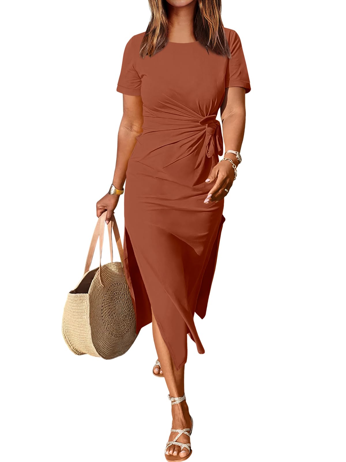 ANRABESS Women's 2025 Summer Maxi Tshirt Dress