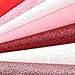David Angie 9 PCS Red Pink Series Glitter Leather Sheet Valentine's Day Theme Faux Leather Sheet 7.7