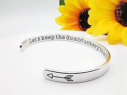 Dczosily Inspirational Cuff Bracelets for Women