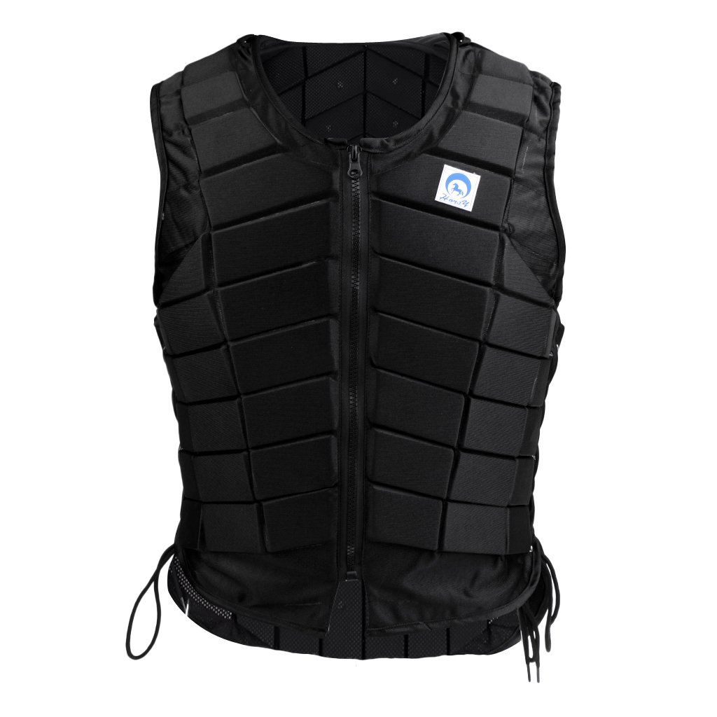 Sharplace Black EVA Padded Safety Equestrian Horse Riding Vest Body