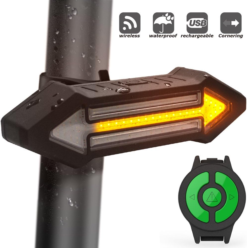 Bike Tail Light, HAHAKEE Bicycle Rear Light, Wireless Remote Control