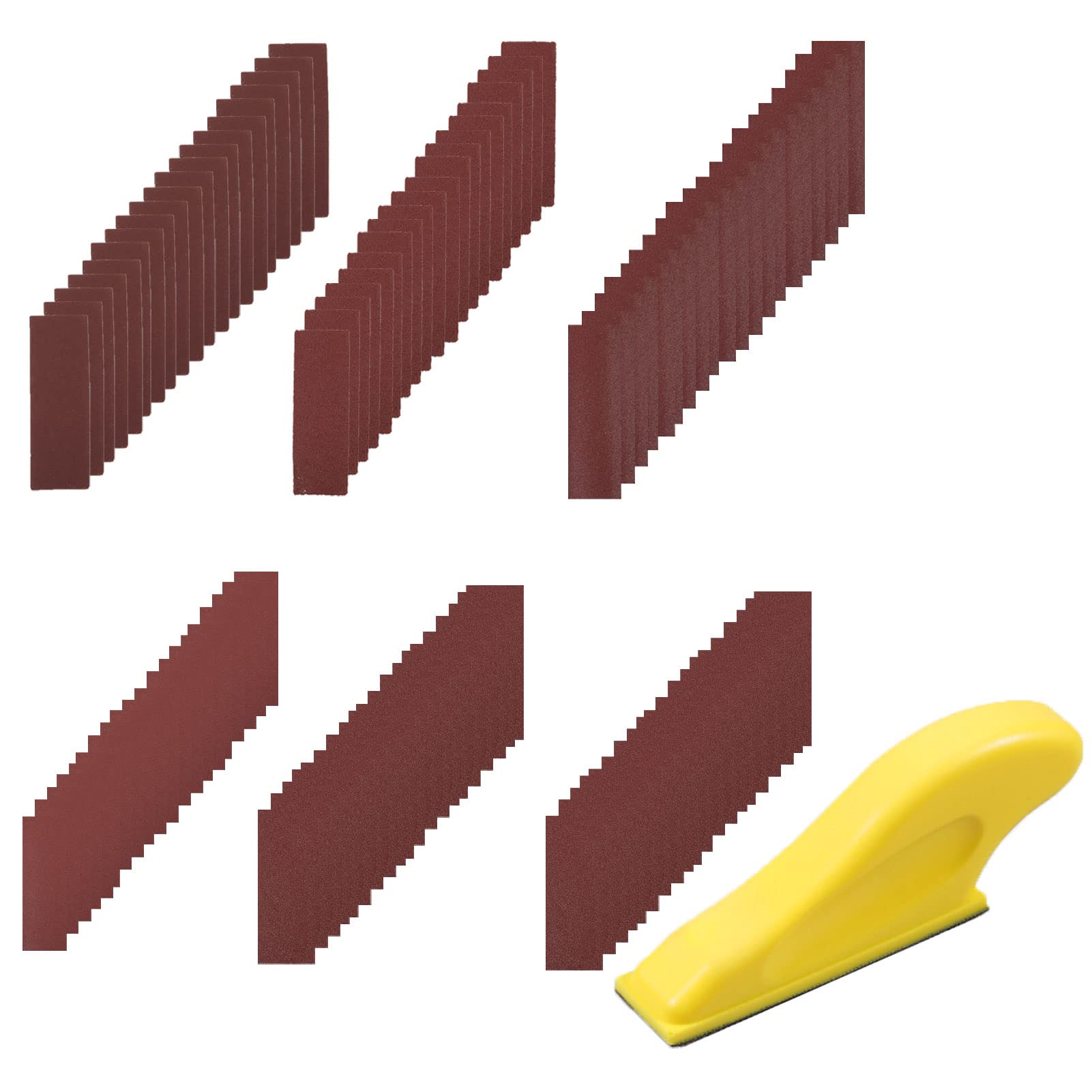 SPEEDWOX 121Pcs Micro Sander Kit Micro Zip Sander Refill Micro Finishing Sander Paper Assorted Grit 80 120 180 240 400 600 for Wood Work Finishing Polishing Sanding Tools For Tight Spaces