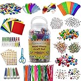 EpiqueOne 1500 Set of Bulk Craft Accessories for Kids - Art Supplies for Children, Toddlers, Classrooms, Large Assortment of Crafting Materials for School Projects, DIY Activities-Promotes Creativity