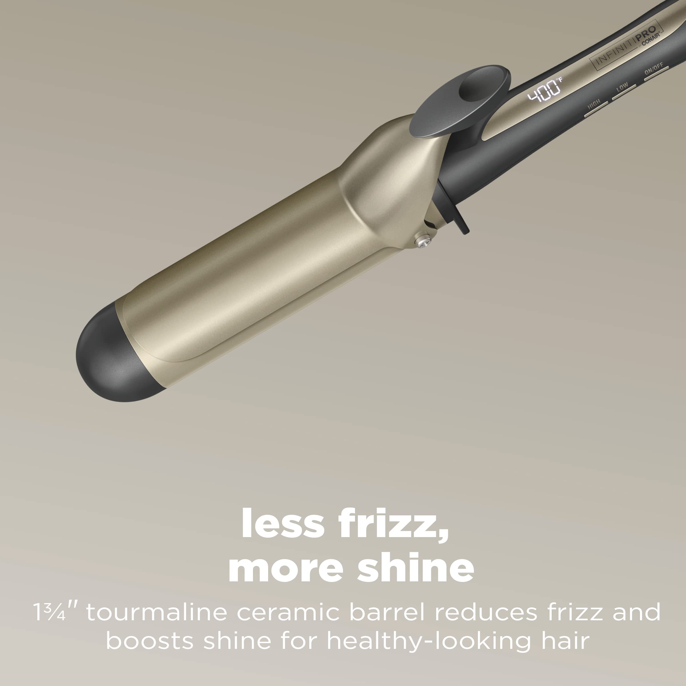 INFINITIPRO BY CONAIR 1 3/4-inch Curling Iron, 1 3/4 inch barrel produces voluminous curls – for use on medium and long hair, CD1009