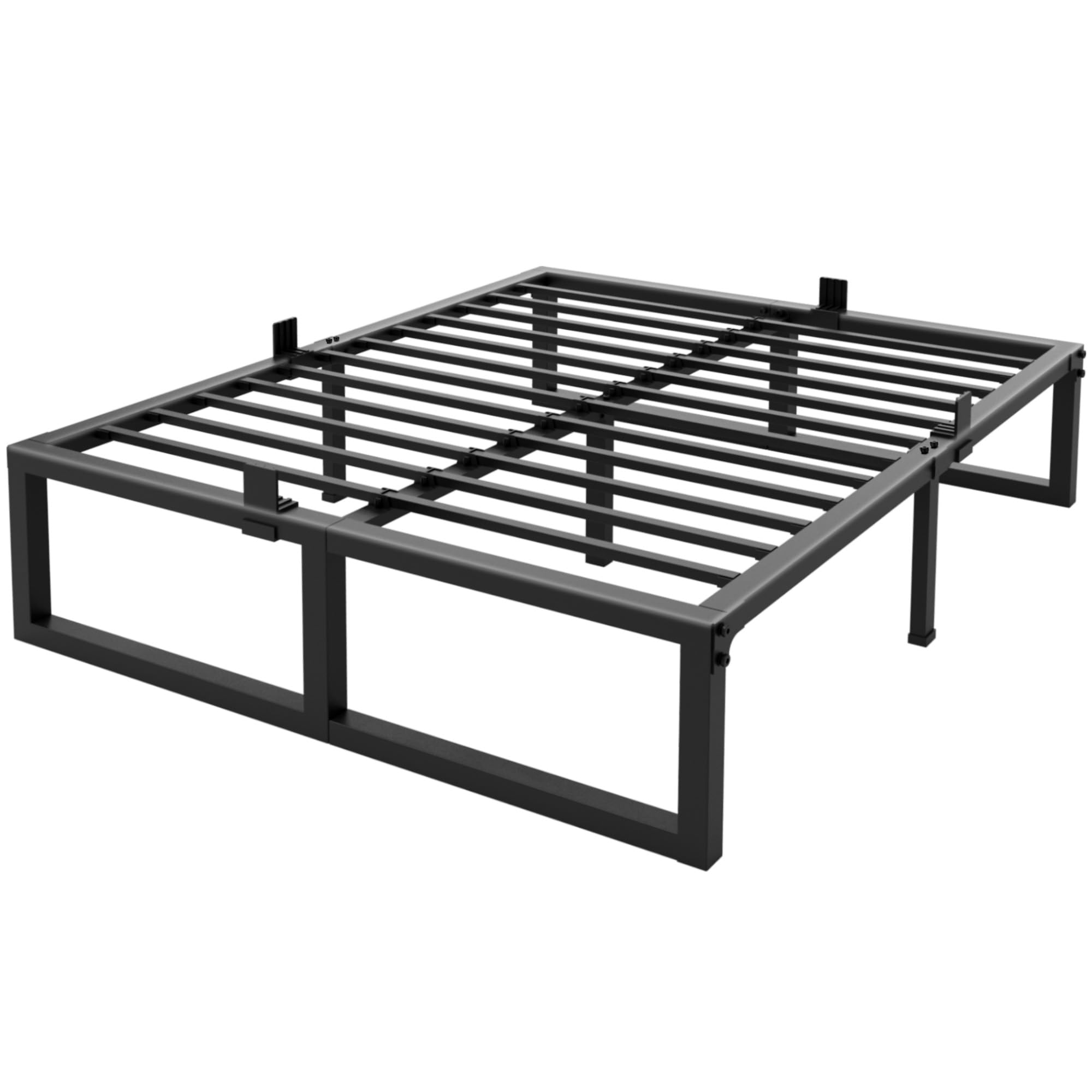 Photo 1 of Yitong Angel 16 inch Queen Bed Frame,3500 lbs Heavy Duty Metal Platform,Steel Slats Support/No Box Spring Needed/Noise Free/Non-Slip/Easy Assembly