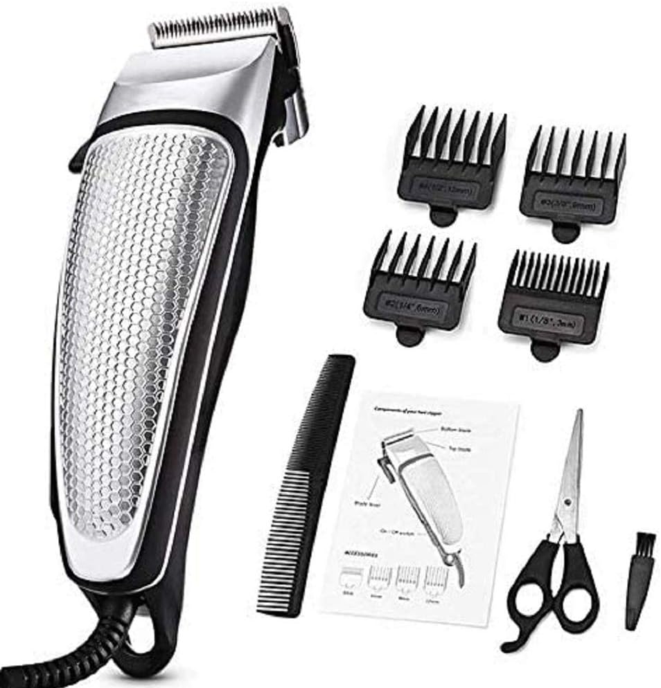 Hair Clippers for Men, Professional Hair Trimmer Set Cordless Rechargeable Adjustment Electric Hair Clippers with 4 Guide Combs for Men/Kids/Baby/Barber Grooming Cutter Kit