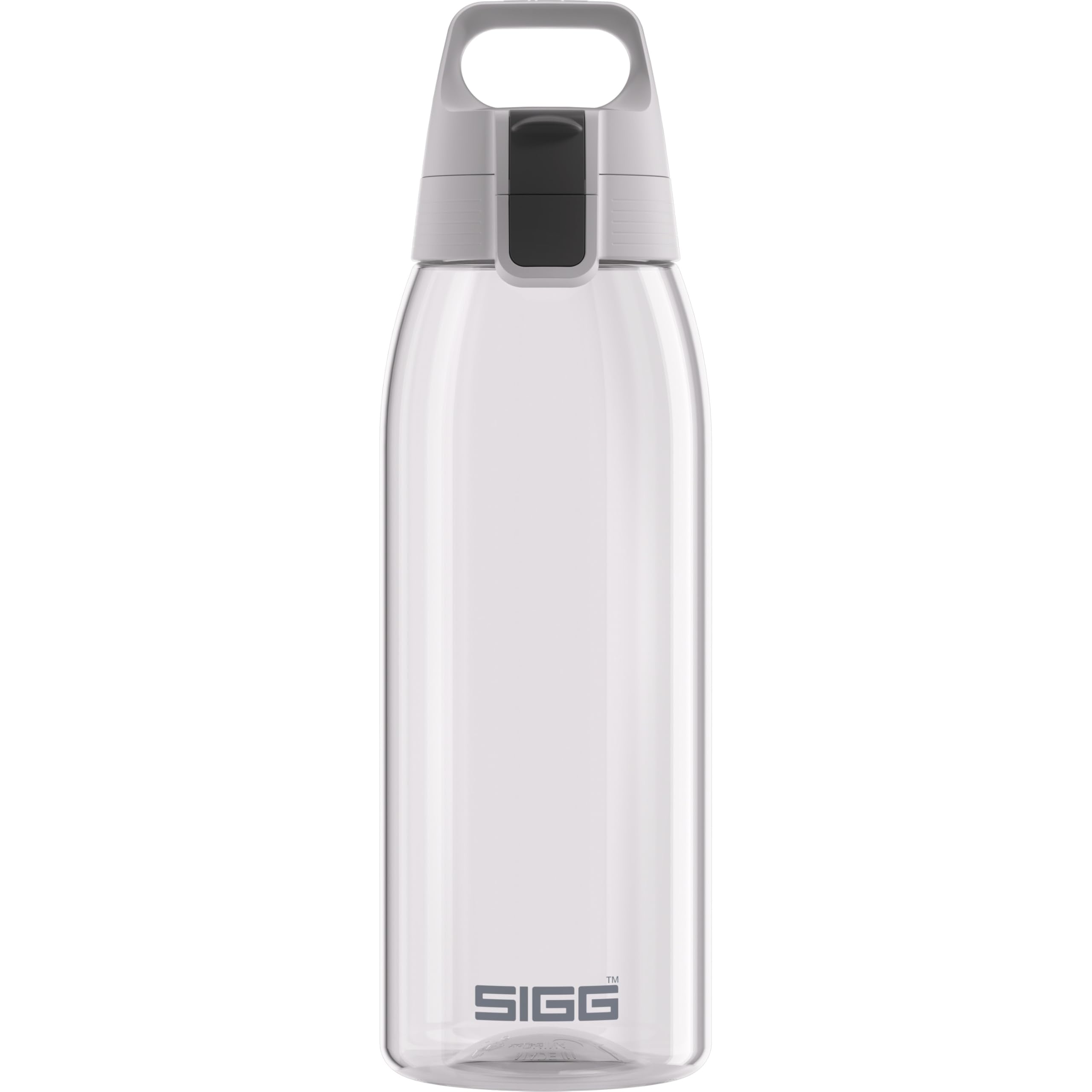 Sigg - Tritan Water Bottle - Total Color ONE Transparent - Suitable For Carbonated Beverages - Dishwasher Safe - Leakproof - Featherweight BPA Free - 1L