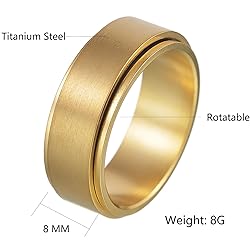 Udolfly Mens Fidget Rings Anxiety Rings for Men