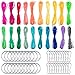 eBoot 20 Colors Plastic Lacing Cord Lanyard String Gimp Ropes for Bracelet DIY Craft Jewelry Making with 40 Pieces Snap Clip Hooks, 328 Feet