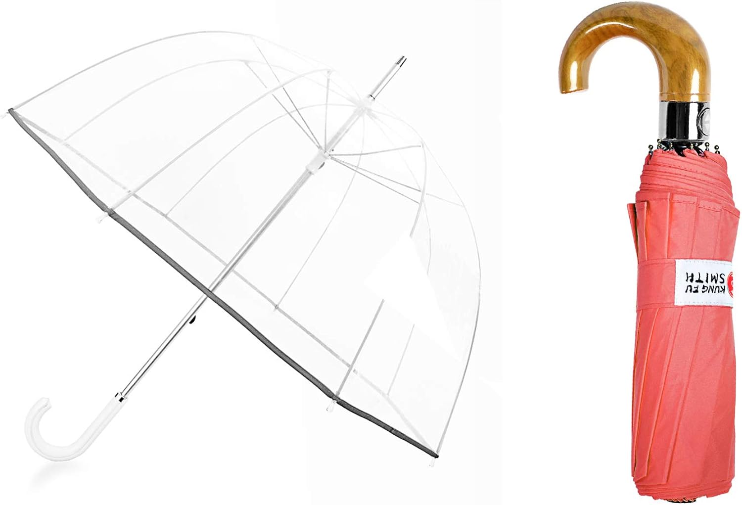 Clear Bubble Umbrella for Wedding & Compact Travel Umbrella