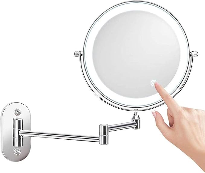 Shaving mirror wallmounted bathroom mirror vanity mirror zoom round