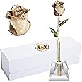 Amazon.com: AliveRose Gold Dipped Roses, 24K Gold Rose Made from Real ...