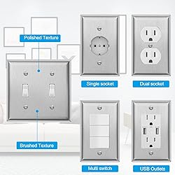 Toggle Light Switch Decorator Metal Wall Plate