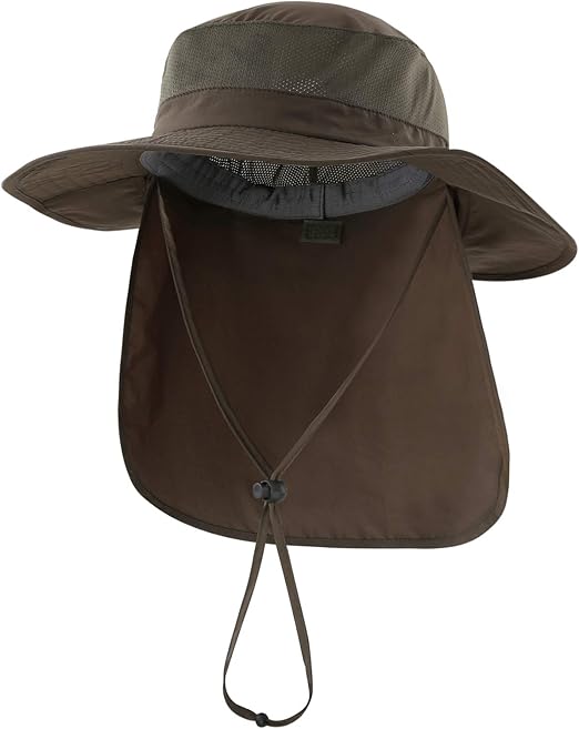 hat with neck flap