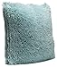 Chanasya Super Soft Long Shaggy Chic Fuzzy Faux Fur Warm Elegent Cozy Aqua Blue Throw Pillow Cover Pillow Sham - Solid Turquoise Fur Throw Pillowcase 18x18 Inches 2-Pack(Pillow Insert Not Included)