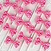 Bow Cupcake Toppers Children's Birthday Baby Shower Party Bow Dots Cupcake Toppers Cake Decoration Supplies Pack of 18