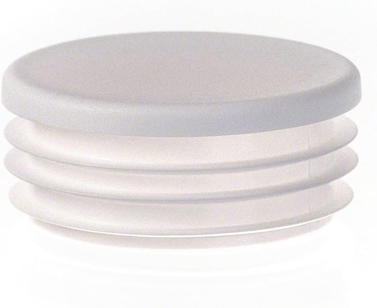 5 pcs. Round tubing end Cap 114 mm (4 1/2 inch) White Plastic tubing end caps Plugs