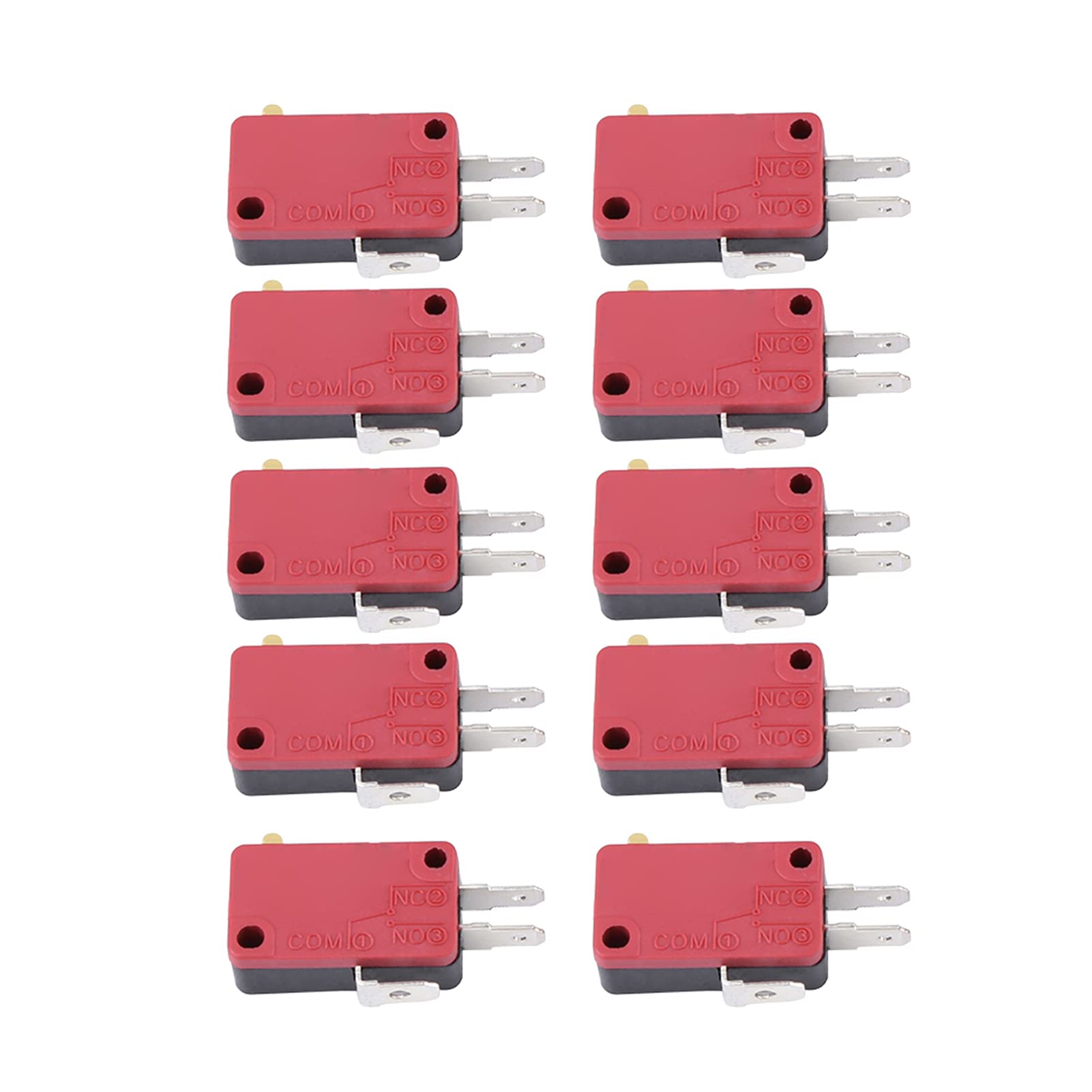 Micro Switch, Red 3 Pins Push Button Micro Switch Mini Limit Switch for Game Machines Mini Limit Switch for Game Machines