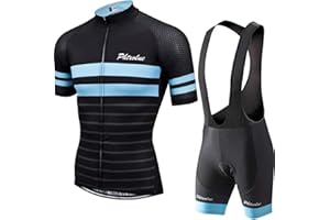 PHTXOLUE Cycling Kit Men Cycling Jersey Set Cycling Bib Shorts Bicycle Jersey Shirts Outfit Uniform Clothes