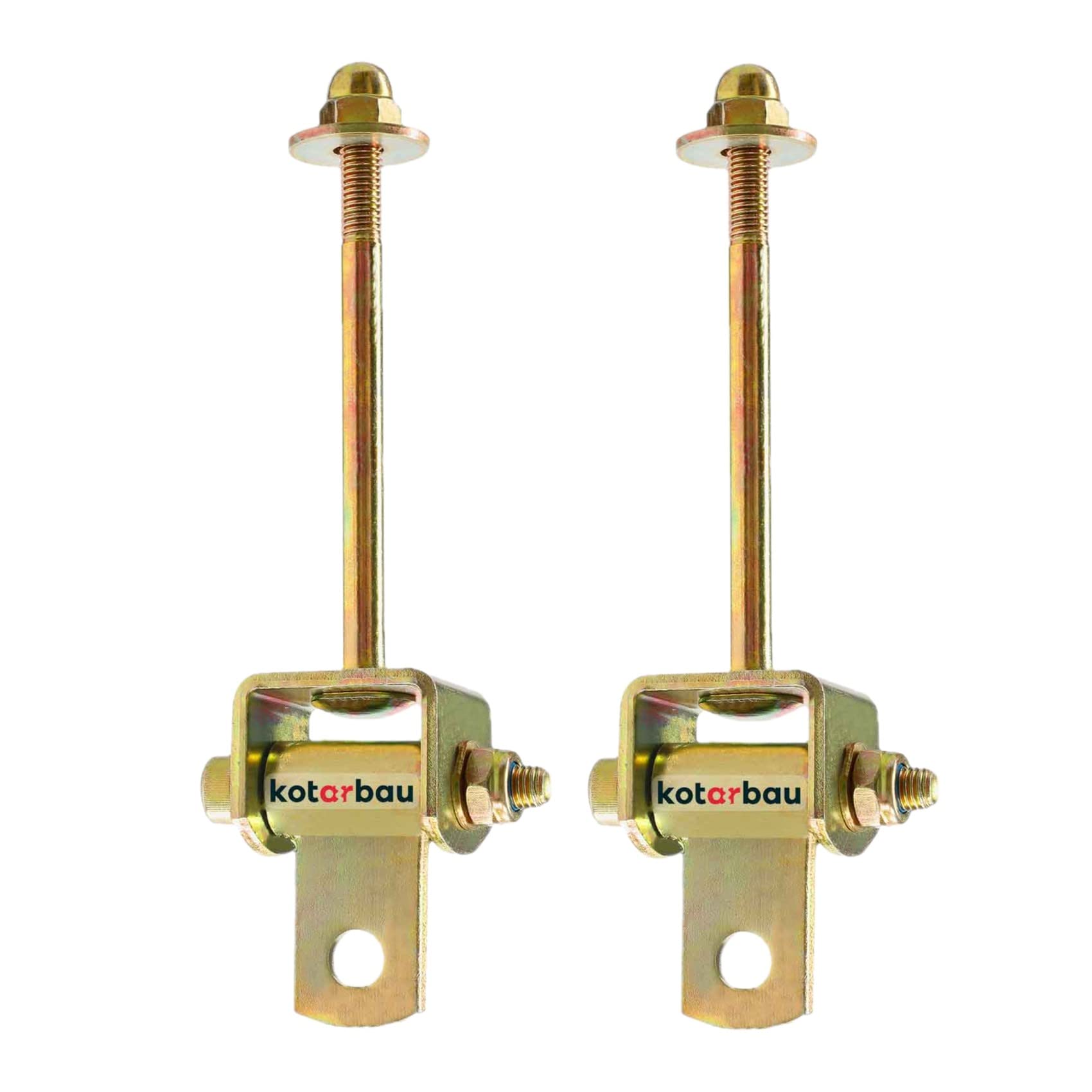 KOTARBAU® Swing Hook 118 mm Pack of 2 Hinge Bearings Playground Equipment Attachment Swing Hook Swing Mount Hammock Hook Galvanised Yellow Steel