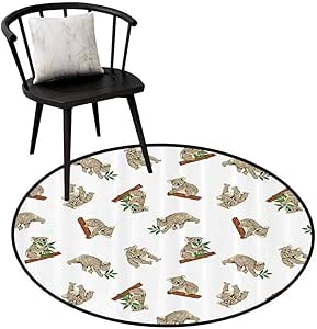 Alfombra Redonda Absorbente para decoración de Animales, fácil de