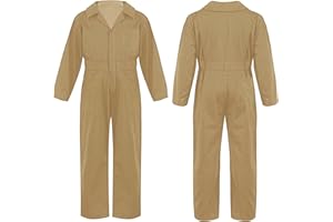 LiiYii Kids Boys All in One Jumpsuit One Piece Boilersuit Coverall Dungarees Overalls Tracksuit