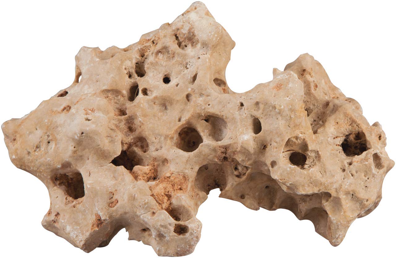 sera Rock Hole Stone L 2-3 kg - Beige Perforated Stone with Smooth Surface