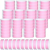1200 Pcs Plastic Paper Wristbands for Events Neon Color Wrist Bands Concert Identification Wristbands Paper Bracelets Wristbands Party Hand Bands (Pink)