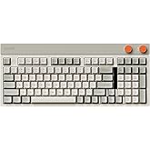 LOFREE Block Wireless Mechanical Keyboard, 98 Keys Rechargeable Hot-swappable Keyboards with 3 Types Connection for Windows, Mac OS/Rero knobs for Volume Control, Mode Shift, eyeable Panels 2025