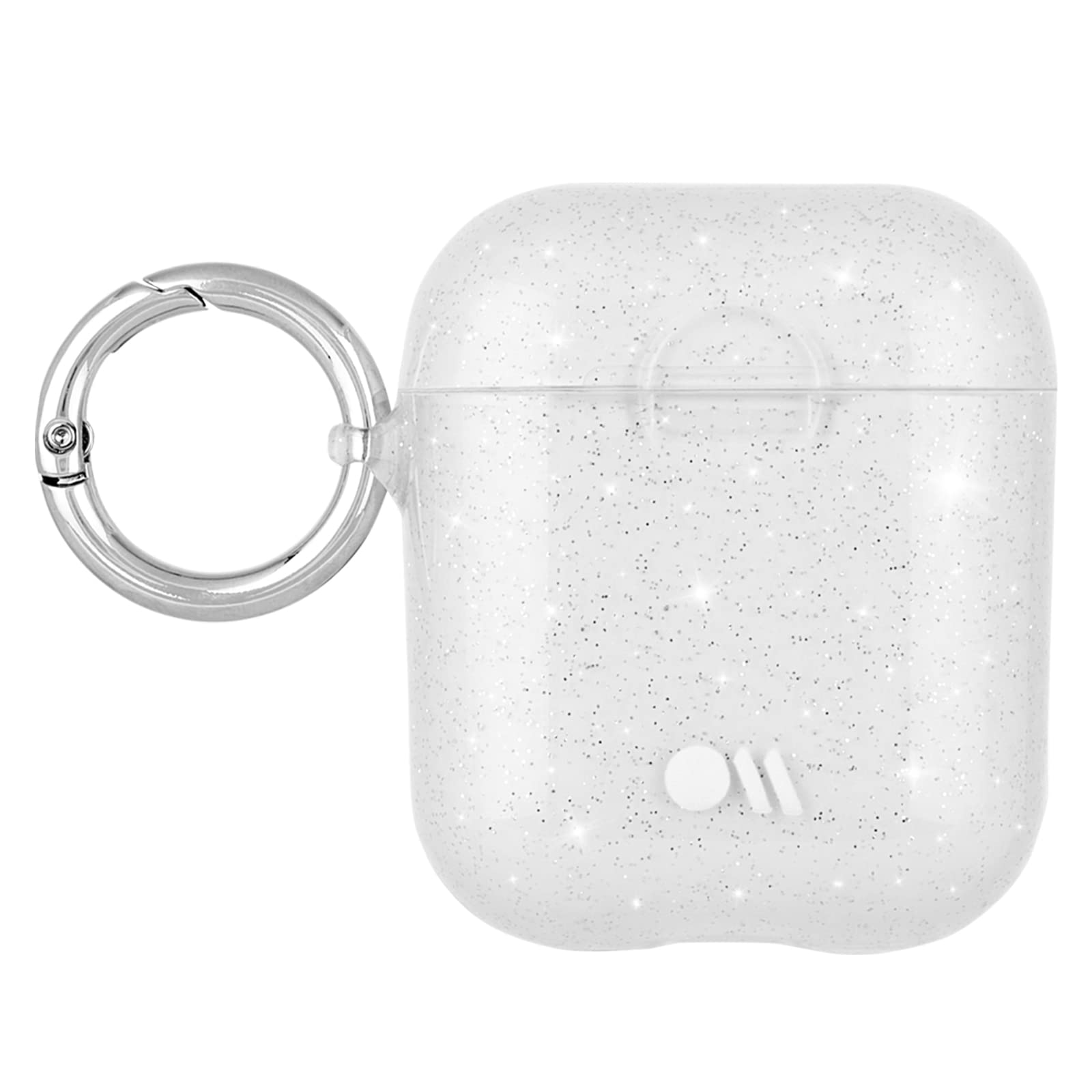 Case-Mate Protective AirPod Case Cover, Soft Silicone Cover with Keychain Ring for Men and Women, Compatible with AirPods Series 1 & 2, Front LED visible - Crystal Clear