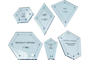 300Pc ASSROTED Acrylic TEMPLATES Quilting Patchwork Piecing Craft for Sewing