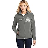 Custom Embroidered Zip Up Jacket for Women, Personalized Nursing Workwear with Logo and Text, Soft Midweight Polyester Layer with Zippered Pockets, Adjustable Hem, Ideal Gift for Healthcare Workers