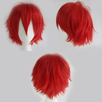 S Noilite Unisex Short Straight Hair Wig Anime Party Cosplay