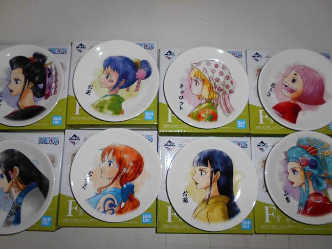 Amazon Co Jp 一番くじ ワンピース ガールズコレクション One Piece Girl S Collection 華ノ幕 ｆ賞 かざり絵皿 全8種セット ホビー 通販