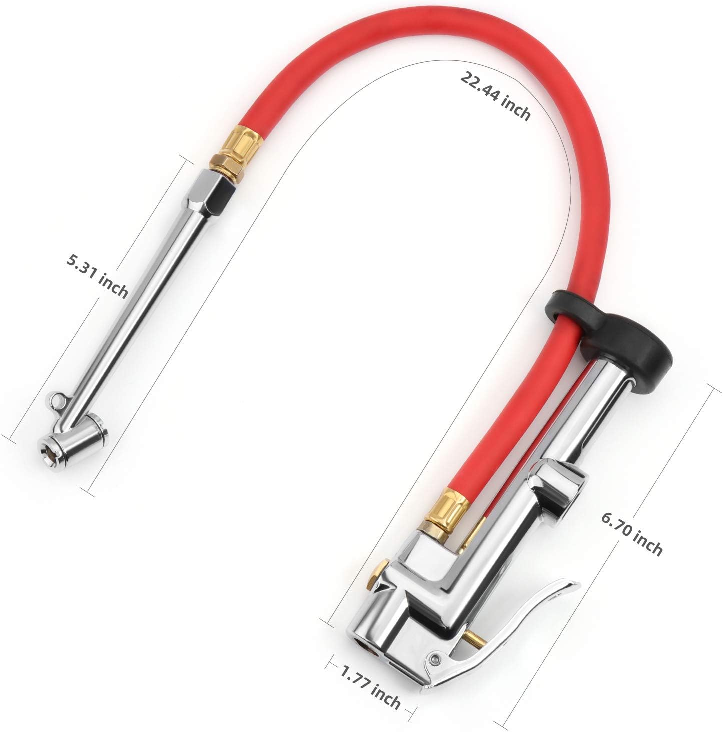 AstroAI Tire Inflator with Pressure Gauge, 120 PSI Air Chuck Compressor Accessories RV Dual Head