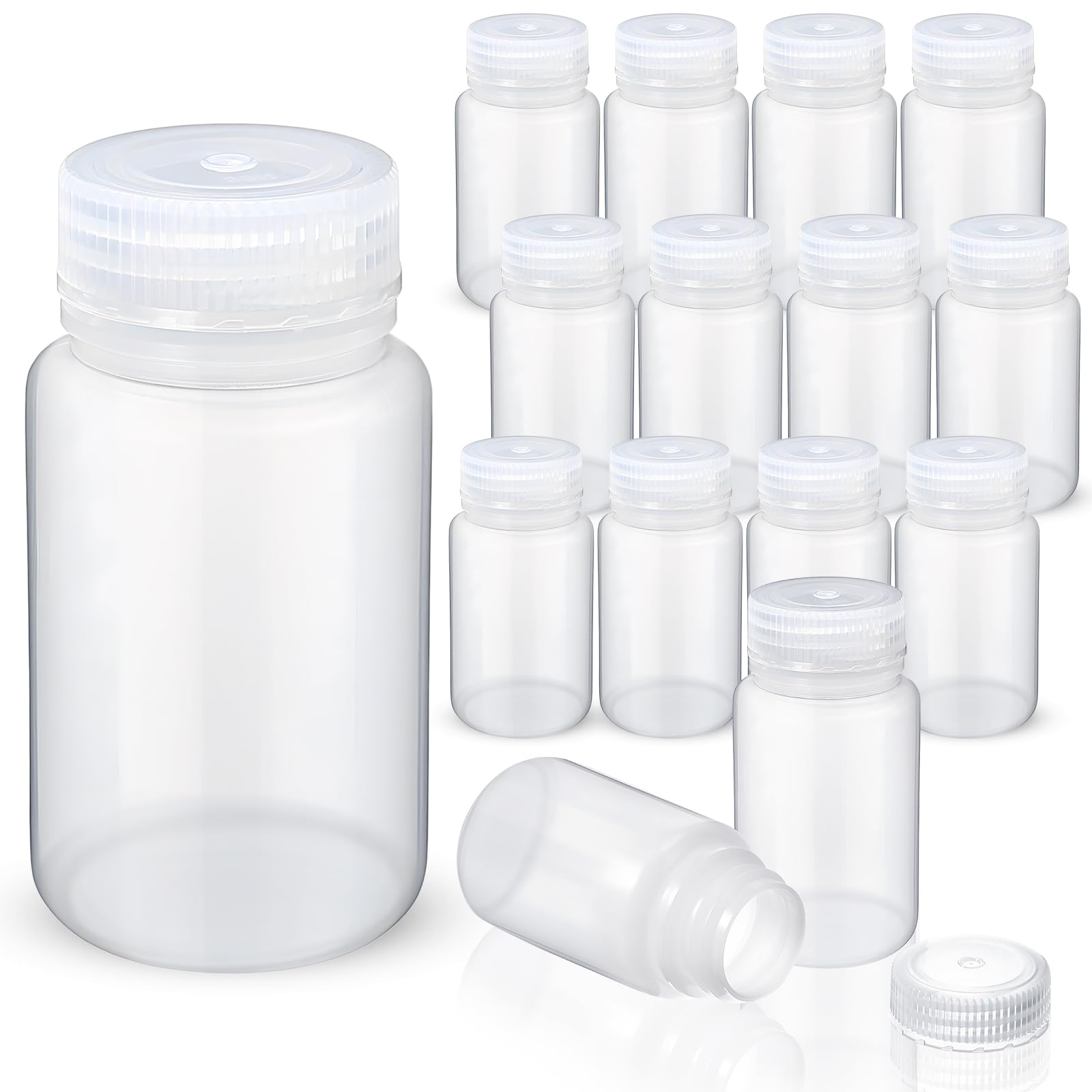 Zhehao 30 Pcs 4 oz Sample Bottle with Cap Wide